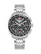 Swiss Alpine Military by Grovana Men's Watch 41mm Chronograph Battery with Silver Metal Bracelet
