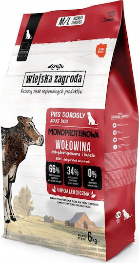 Wiejska Zagroda 6kg Dry Food for Dogs Grain-Free & Gluten-Free with Beef and Meat