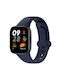 Redmi Watch 3 Nail Button Silicone Watch Band Dark Blue