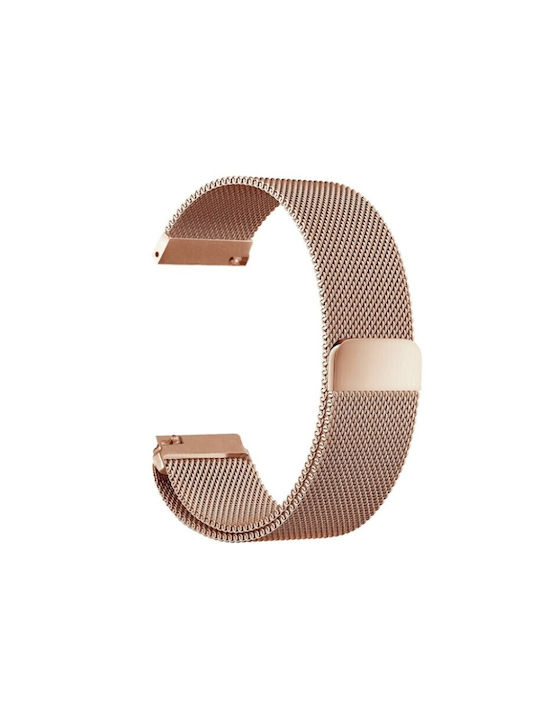 Milanese Μεταλλικό Λουράκι Μαγνητικό Κλείσιμο Realme Watch 2 Watch 2 Pro Watch S Pro 232 Rose Gold