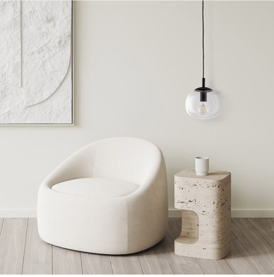 TK Lighting Висящо осветително тяло Сив 20x20см.