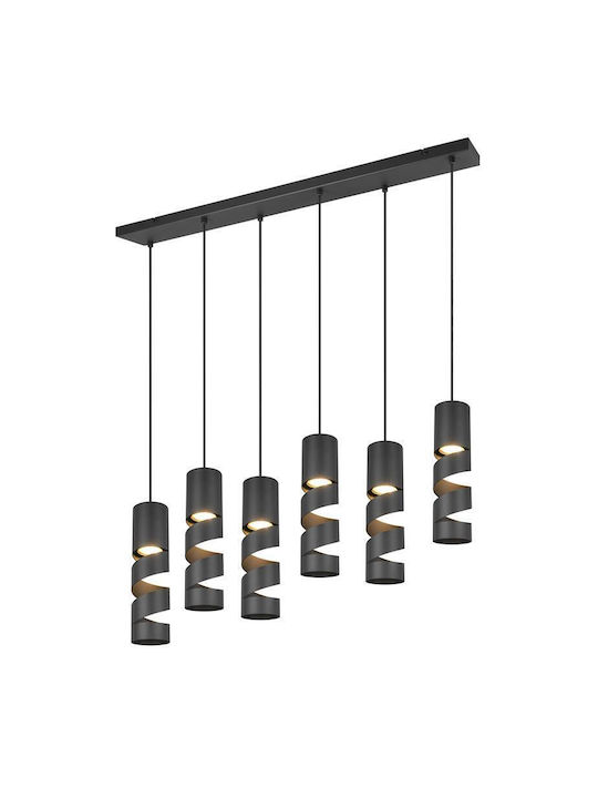 Trio Lighting Lustră Negru pentru 6 Becuri GU10...
