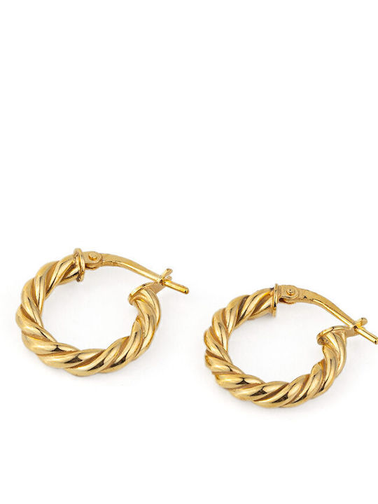 George Art Jewels Earrings Hoops made of Silver Gold Plated
