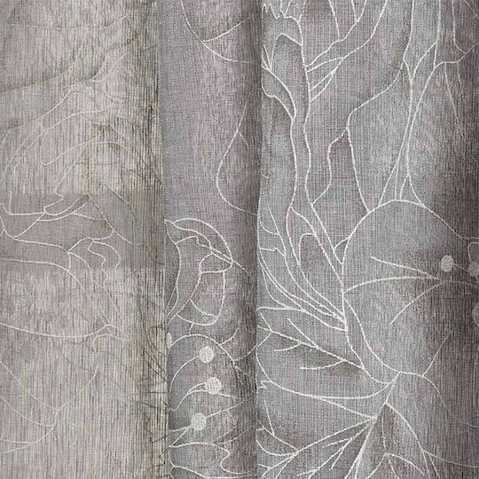 Whitegg Curtain with Grommet K0165 Gray 270x280cm