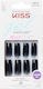 Kiss Fantasy False Nail Square Tip Black