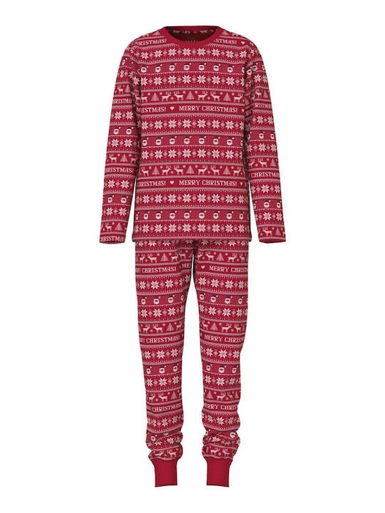 Name It Kinder Schlafanzug Winterlich Baumwoll Jester Red