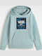 Fleece Παιδικό Φούτερ με Κουκούλα και Τσέπες Grey Mist