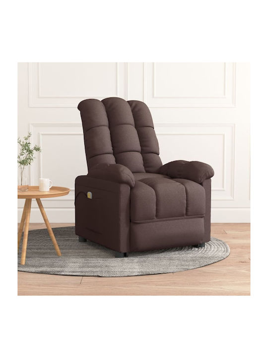 Relax Armchair Massage with Footstool Dark Brow...