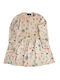 Kinderkleid Langärmelig Samt Beige