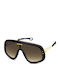 Carrera Unisex Sunglasses With Black Horn-Rimmed Frame And Grey Gradient Lens Flaglab 17 2M2/86
