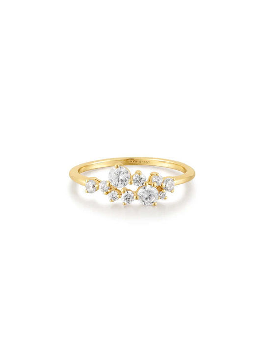 Ania Haie Women's Ring from Silver Gold Plated