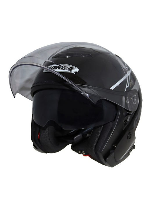 Corsa CX 209 Black Matt Motorcycle Helmet Jet ECE 22.06 with Sunvisor