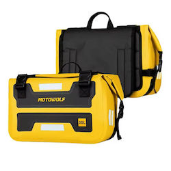 Motowolf Mdl0720 Σετ Σαμάρια Μοτοσυκλέτας 30lt σε Κίτρινο Χρώμα