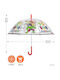 Perletti Kids Curved Handle Auto-Open Umbrella Transparent