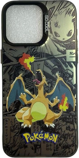 Pokemon Charizard Umschlag Rückseite Kunststoff Schwarz (iPhone 15 Plus / 16 Plus)