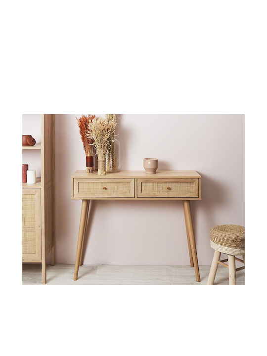 Bali Konsole Holz mit Spiegel Ξύλου L100xB39xH81cm