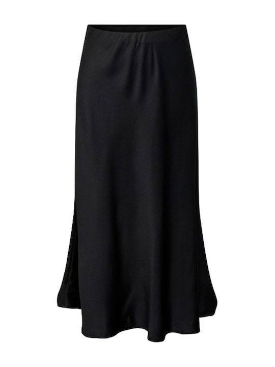 Only Satin Maxi Skirt Black