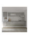 Corp Επιδαπέδιο Ντουλάπι με Πάγκο Εργασίας Glossy Grey/white 40x50x80εκ.