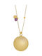 Proud Mama Pregnancy Necklace Purple