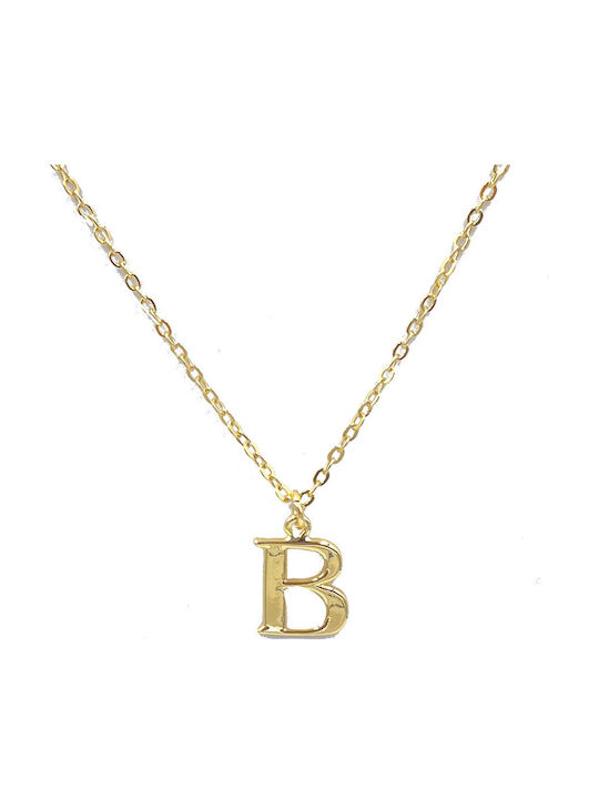 Fhs Jewlery Monogram "B" from Gold Plated Steel