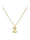Fhs Jewlery Монограм "Ζ" от Позлатено Стомана