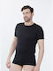 Tricou de Corp pentru Bărbați Mâneca Scurta Negru