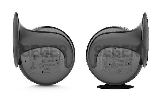 Комплект електромагнитни клаксони 12v 6a+6a висок и нисък тон