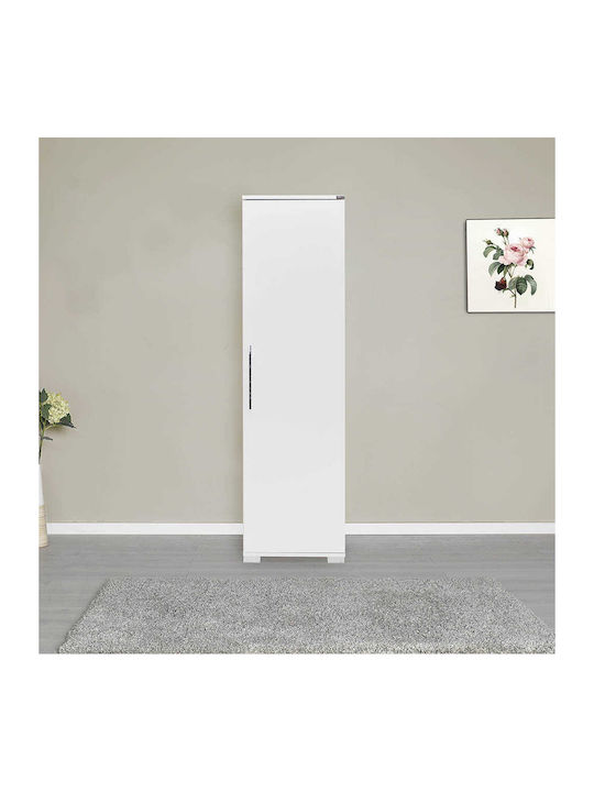 Single Door Wardrobe Diamond White 45x32x169cm