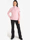 Damen Bluse Langärmelig mit Reißverschluss Rosa