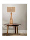 Trio Lighting Holz Tischlampe für Fassung E27 mit Beige Schirm und Basis