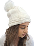 Remix Pom Pom Beanie Beanie Knitted in White color