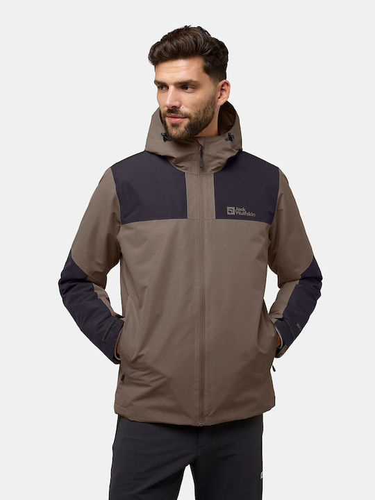 Jack Wolfskin Winter Jacket Waterproof and Windproof Gray A61872 5719 Skroutz.mt