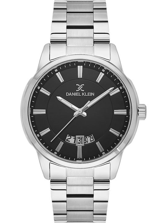 Daniel Klein Γυναικείο Ρολόι 41mm Μπαταρίας με Ασημί Μεταλλικό Μπρασελέ