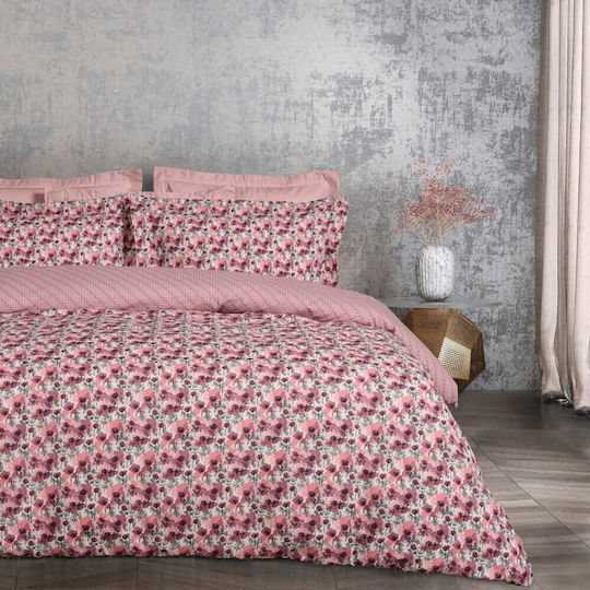 Das Home Комплект Плик за Завивка Кинг Сайз с 2 Калъфки 220x240 Casual 5424 Black, Nude