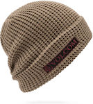 Volcom Beanie Beanie Knitted in Beige color
