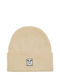 Icon Patch Beanie Masculin Căciulă Tricotat în culoarea Bej