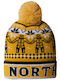 Pom Pom Beanie Unisex Beanie Knitted in Yellow color