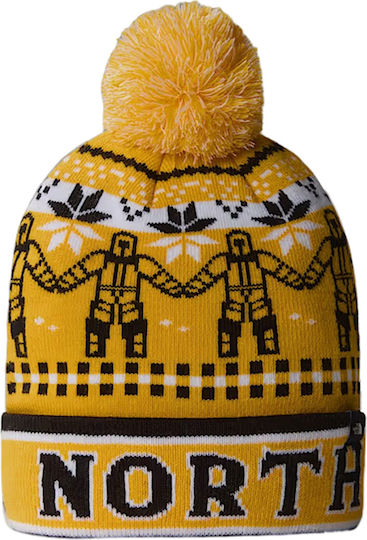 Pom Pom Beanie Unisex Căciulă Tricotat în culoarea Galben