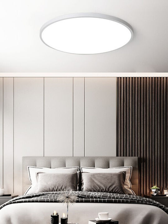 Στρογγυλό LED Panel 38W με Θερμό Λευκό Φως 3000K