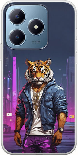 Street Animals Tiger Realme C63 Flexible TPU Transparent Silicone