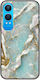 Cracked Marble Light Blue Gold Oneplus Nord Ce4 Lite 5g Black Tpu Μαύρη Σιλικόνη