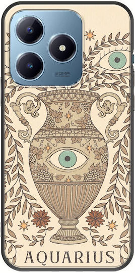 Zodiac Aquarius Realme C63 Black TPU Black Silicone