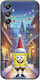 Desene Animate de Crăciun Spongebob Pantaloni Pătrați Samsung Galaxy M35 5G Negru TPU Silicon Negru