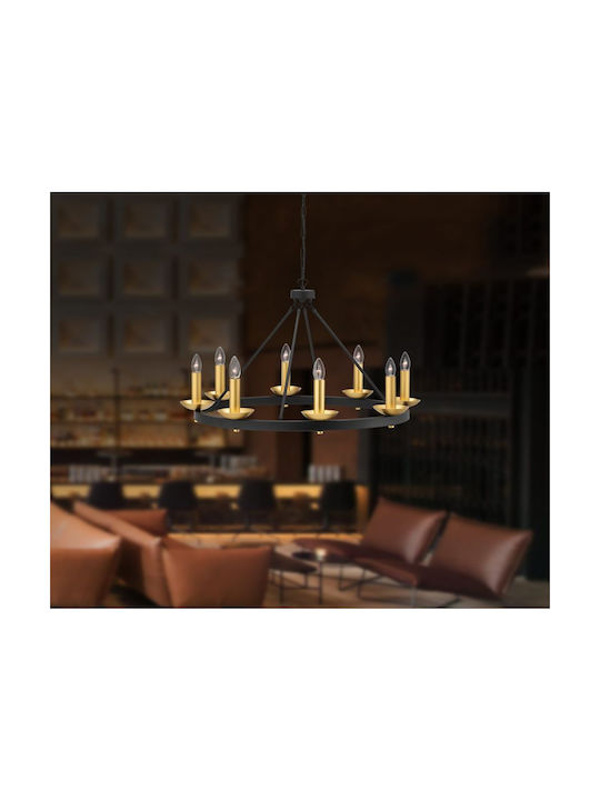Luma Luma Chandelier with Candlesticks Oxidized...