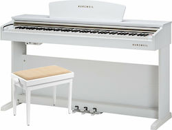 Kurzweil Ηλεκτρικό Όρθιο Πιάνο M90 με 88 Βαρυκεντρισμένα Πλήκτρα Ενσωματωμένα Ηχεία και Σύνδεση με Ακουστικά και Υπολογιστή White Kurzweil Ηλεκτρικό Όρθιο Πιάνο M90 με 88 Βαρυκεντρισμένα Πλήκτρα Ενσωματωμένα Ηχεία και Σύνδεση με Ακουστικά και Υπολογιστή White