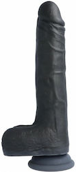 Virgite Glass Dildo with Balls and Suction Cup Black 20cm Virgite Glass Dildo with Balls and Suction Cup Black 20cm