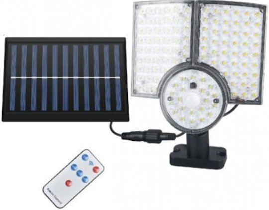 Στεγανός Ηλιακός Προβολέας LED 25W με Αισθητήρα Κίνησης, Φωτοκύτταρο και Τηλεχειριστήριο IP65