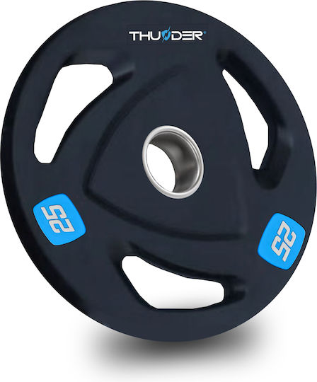 Thunder OLYMPIC-PLATE Δίσκος Ολυμπιακού Τύπου Μεταλλικός 1 x 25kg Φ50mm με Λαβές