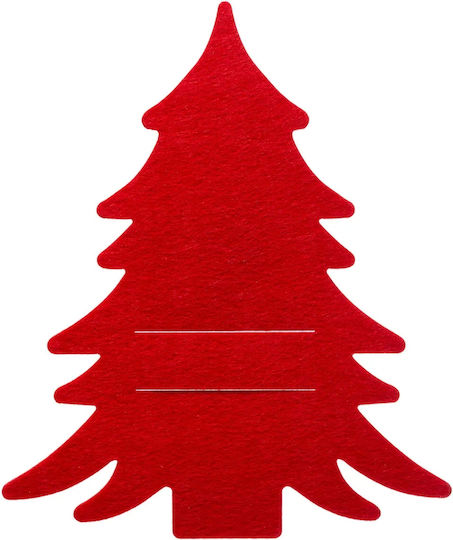Atmosphera Tree Set Weihnachtliche Etui für Besteck Bäume 21x25cm 4 Stück