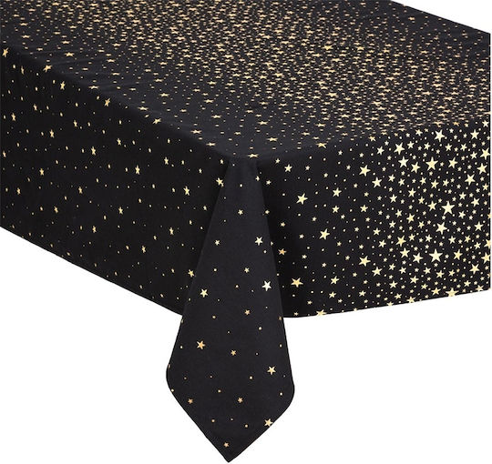 Atmosphera Stars Gold Față de Masă Textilă de Crăciun cu Stele 240x140 cm